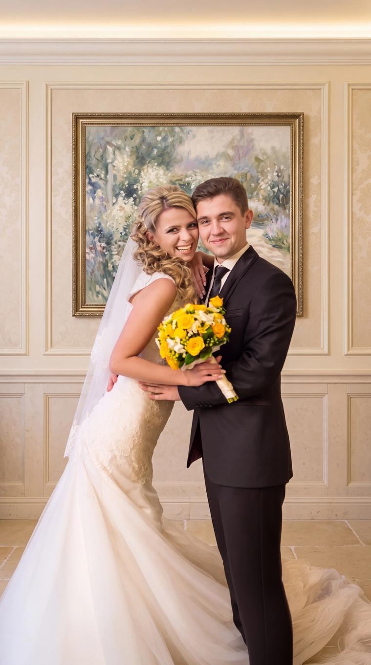 Wedding concept in a classic cream interior